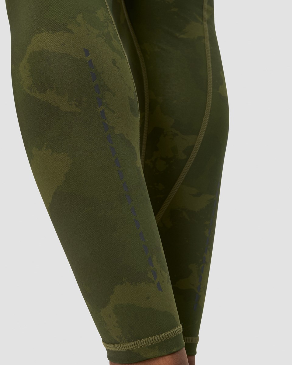 ICIW Ultimate Tränings Tights Wmn Camo Mörkgröna | 485763CXH